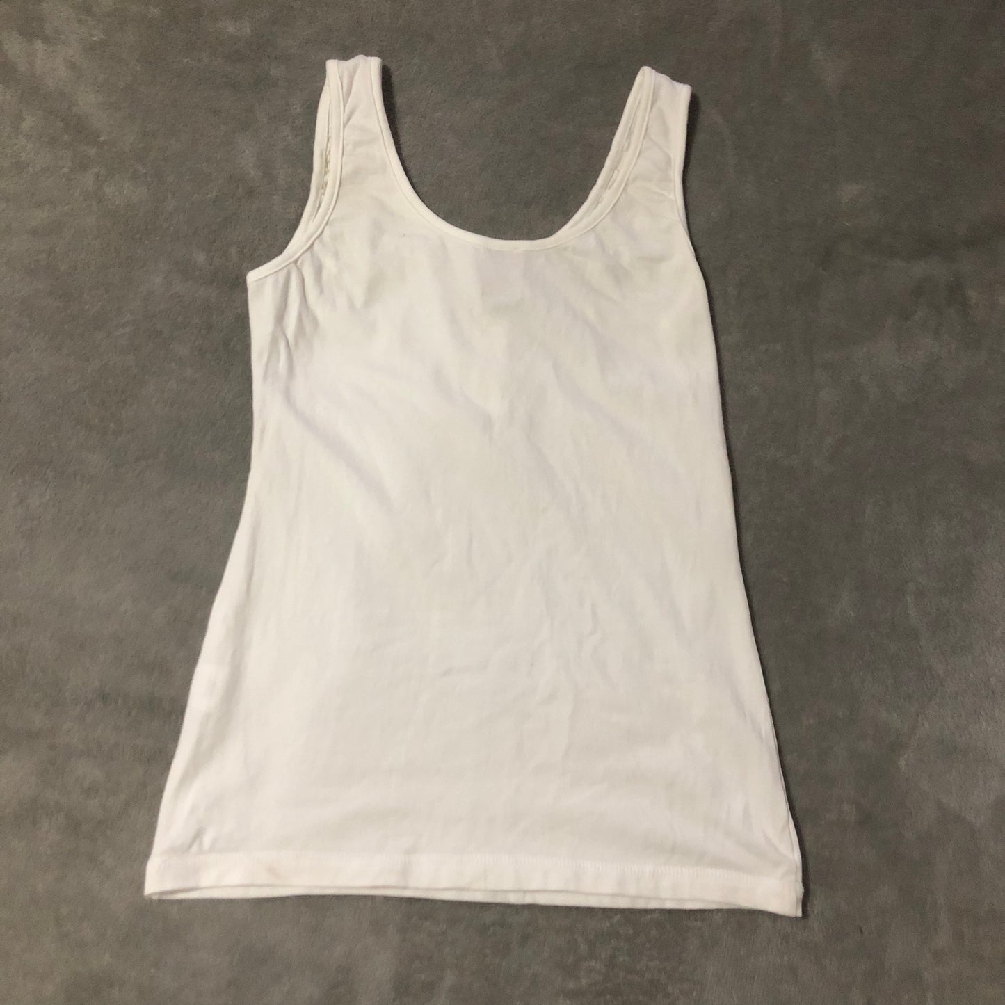 Parish white and silver graphic tank top