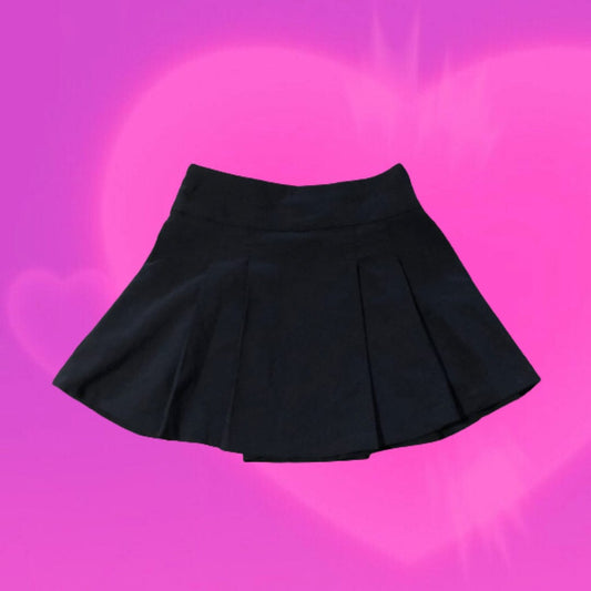 Face Off navy pleated mini skirt