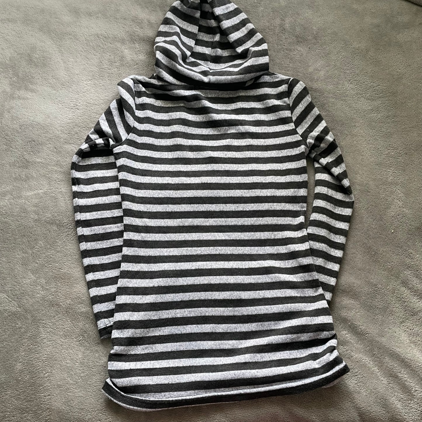 Striped hooded long sleeve