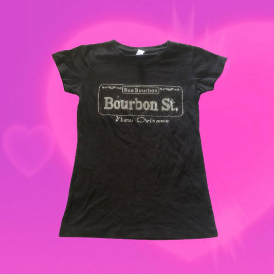 Bourbon Street rhinestone graphic tee