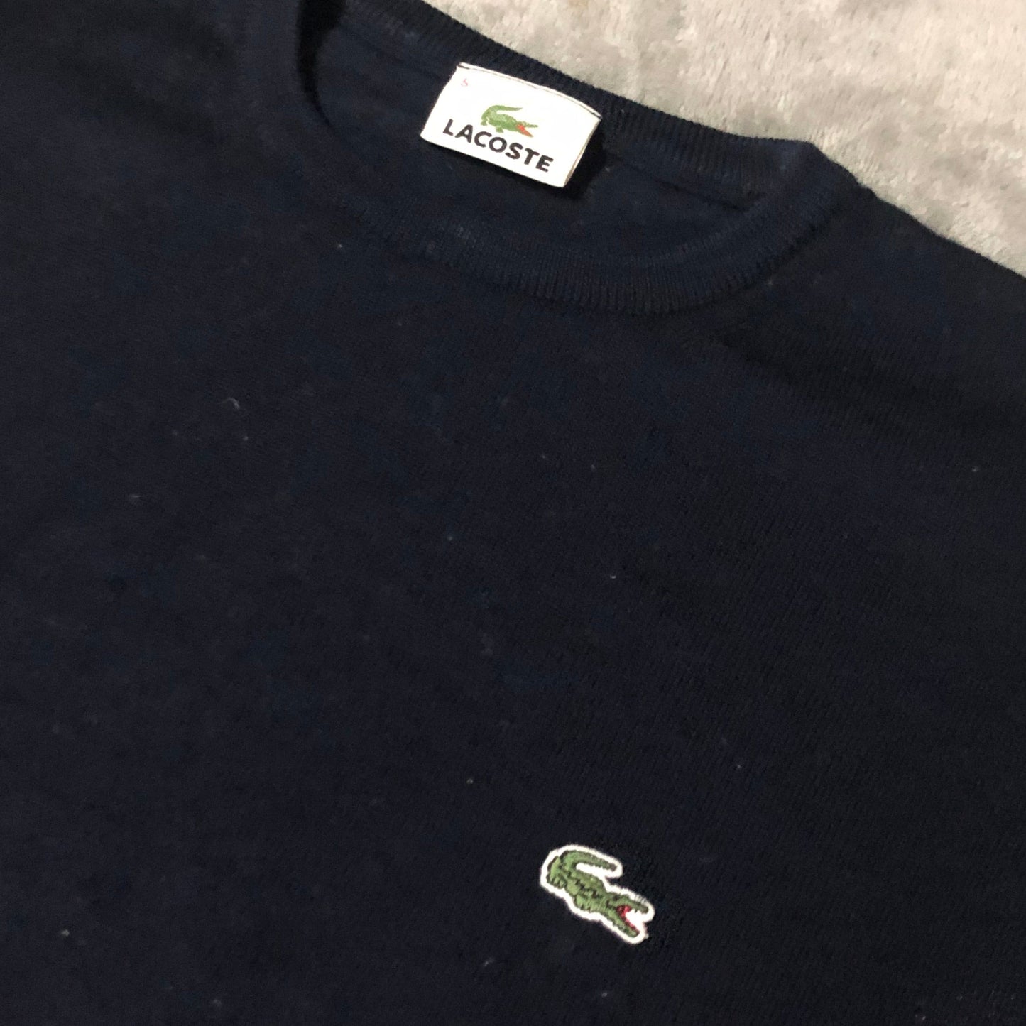 Lacoste navy crewneck jumper