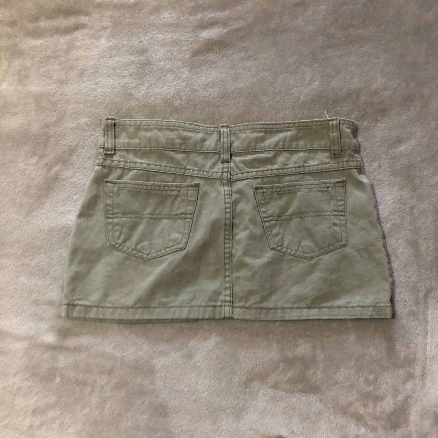 Billabong khaki denim mini skirt