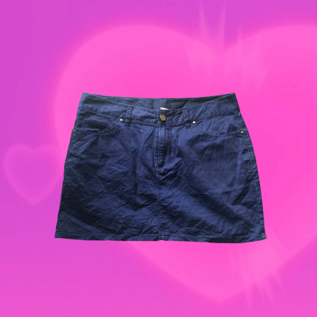 Navy Blue cargo mini skirt