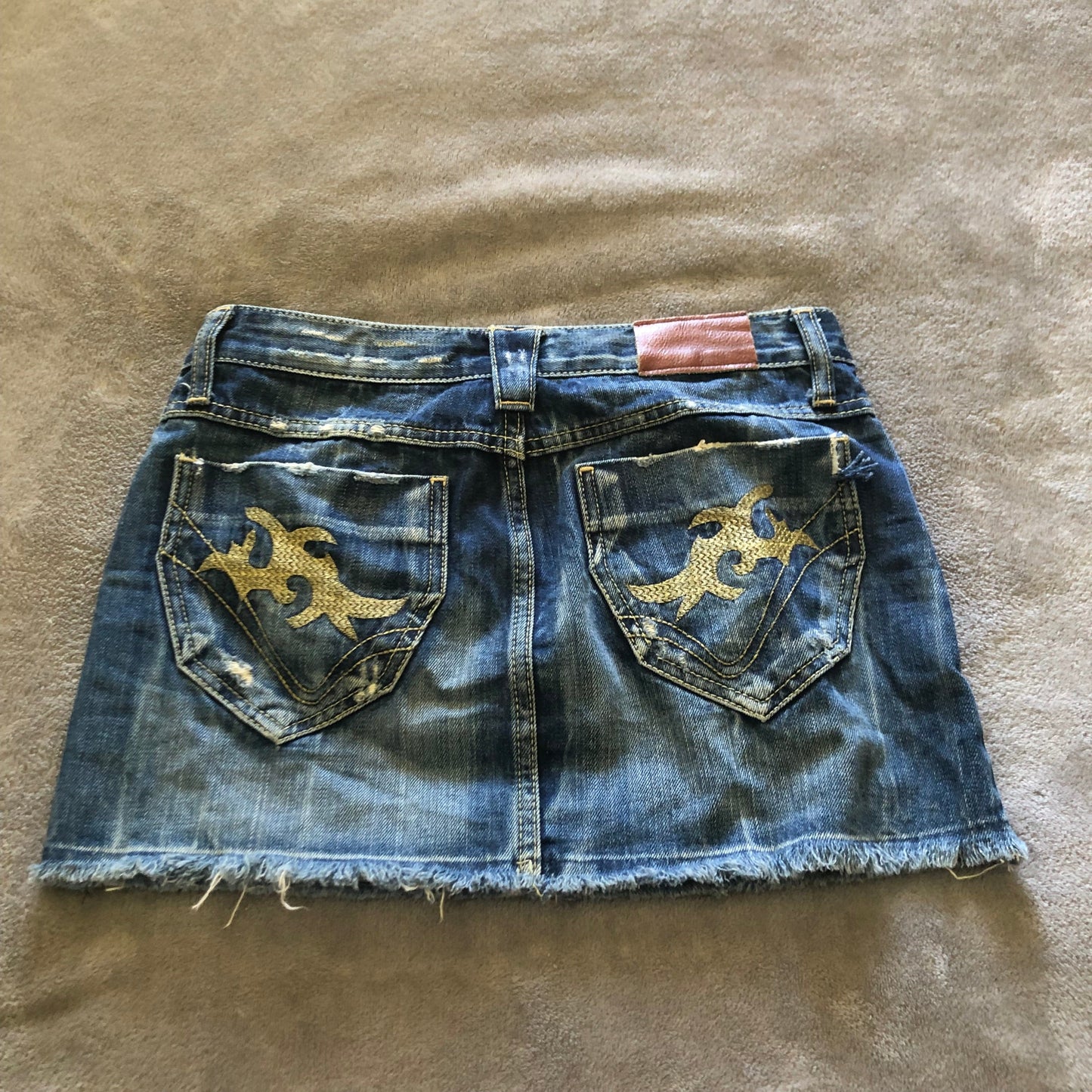 Denim mini skirt