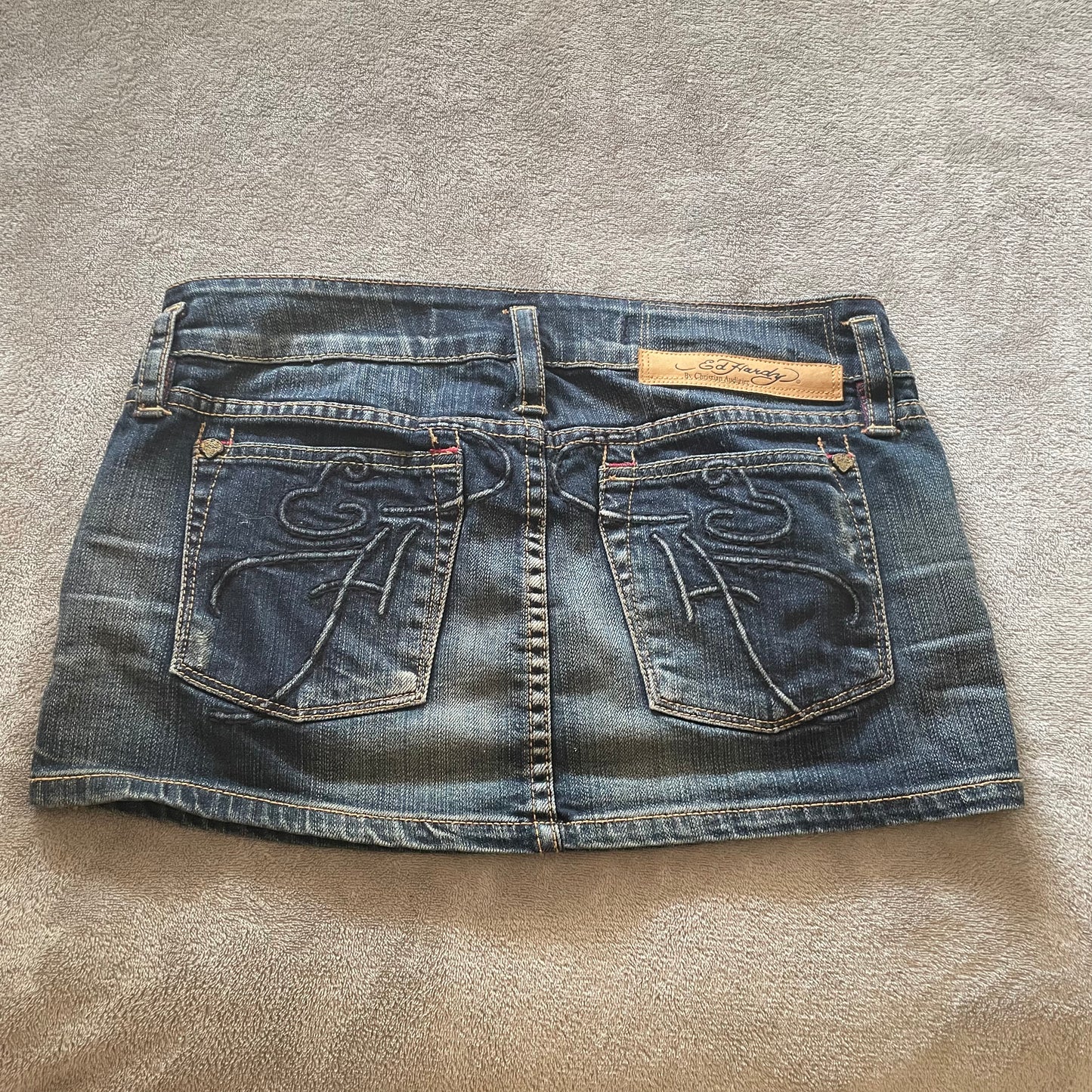 Ed Hardy denim mini skirt